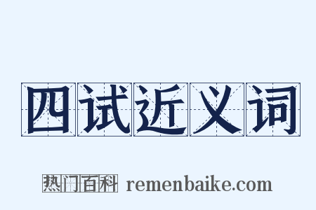 四试近义词是什么意思的图片